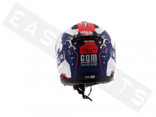 Helm integraal CGM 315G Lion mat blauw (dubbel vizier)